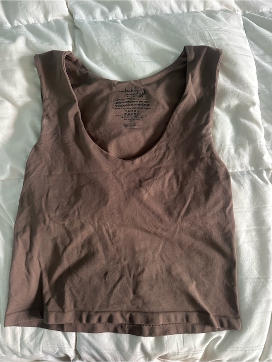 Free People Tops - Free People Scoop Neck Cropped Tank Top - Chocolate Brown